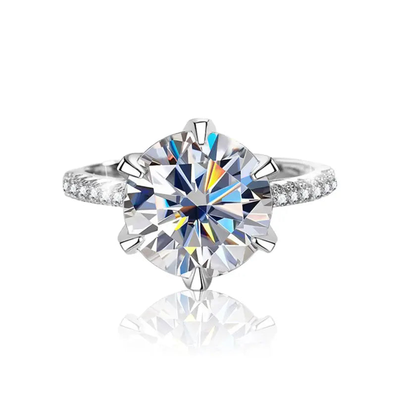 Anel Solitário em Prata 925 com Zircônia 5ct