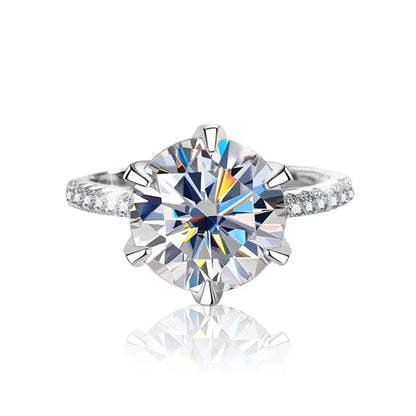 Anel Solitário em Prata 925 com Zircônia 5ct