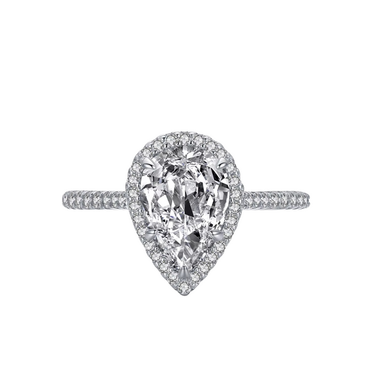 Anel Gota em Prata 925 com Zircônia 3ct