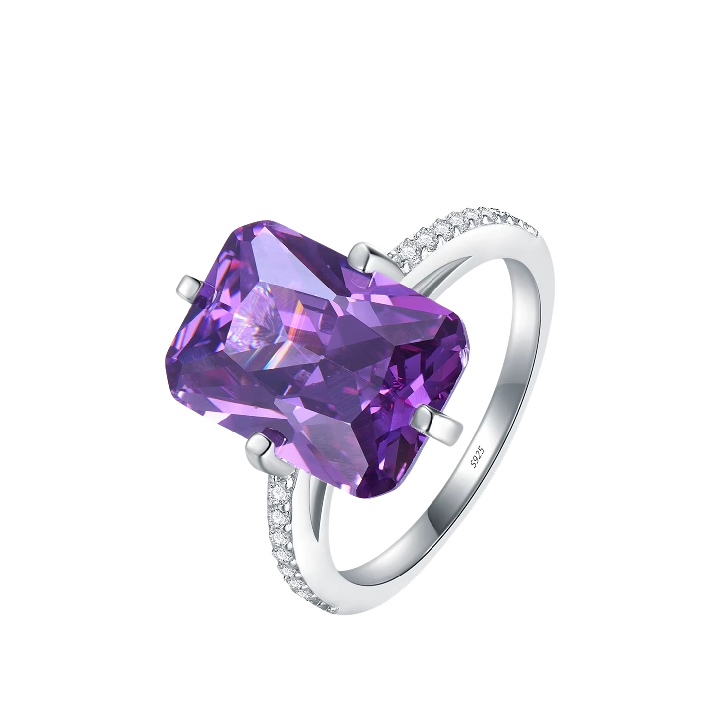 Anel Linar em Prata 925 com Zircônia