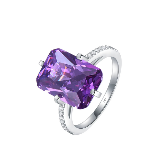 Anel Linar em Prata 925 com Zircônia