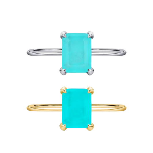 Anel em Prata 925 com Turmalina Paraíba