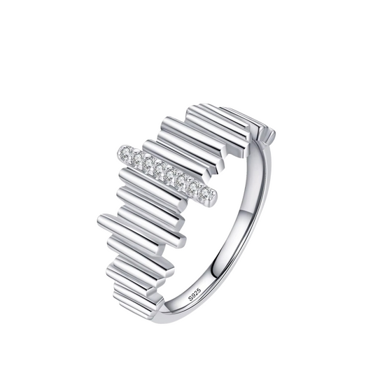 Anel Paze em Prata 925 com Zircônias