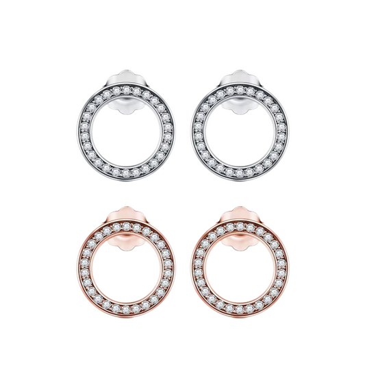 Brinco Élise em Prata 925 com Zircônias