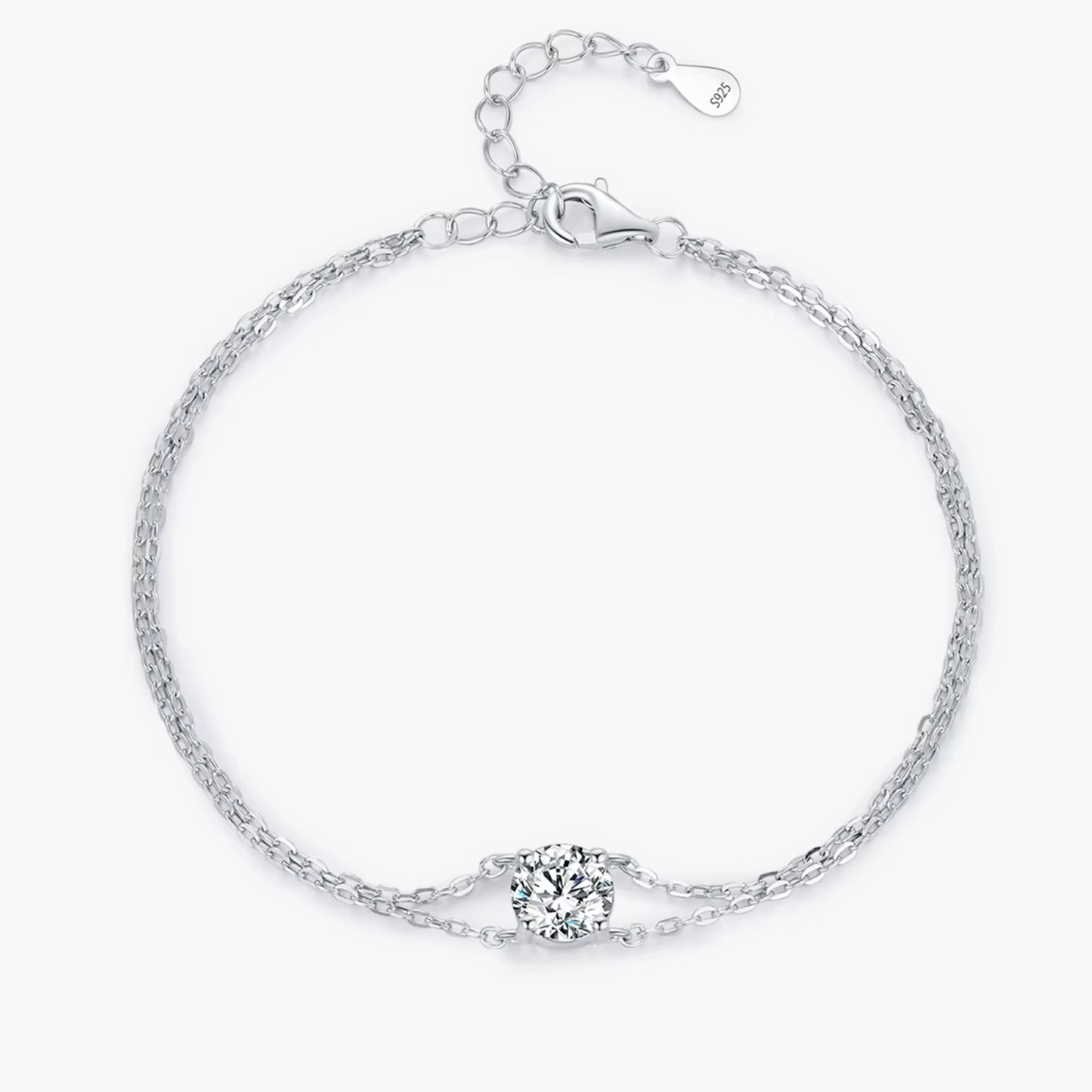 Pulseira em Prata 925 com Moissanite 1ct