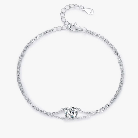 Pulseira em Prata 925 com Moissanite 1ct