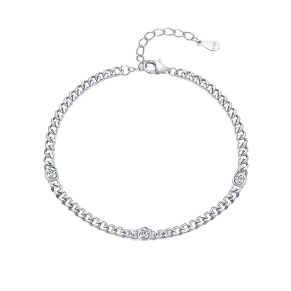 Pulseira Moema em Prata 925 com Moissanite