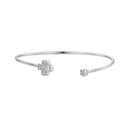 Pulseira Trevo em Prata 925 com Zircônia