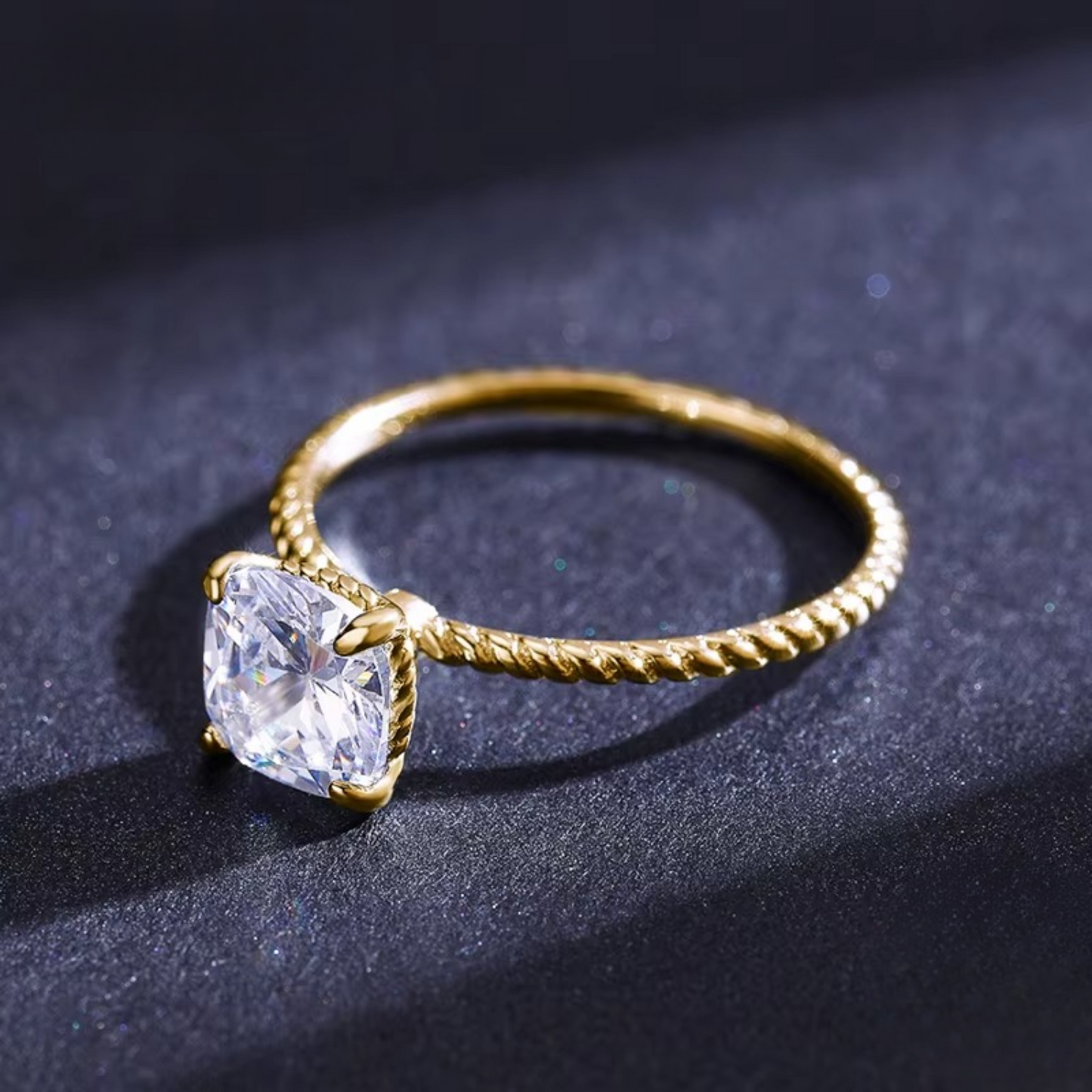 Anel Solitário em Prata 925 com Zircônia