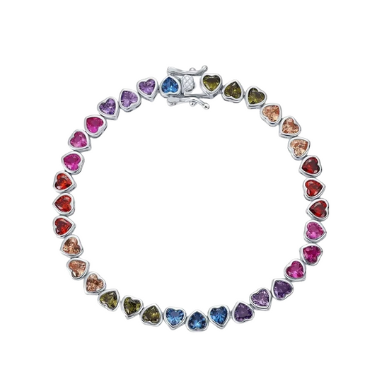 Pulseira Jhopafe em Prata 925 com Zircônias Coloridas