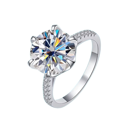 Anel Solitário em Prata 925 com Zircônia 5ct