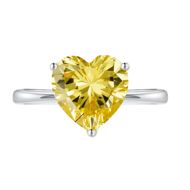 Anel Corazón em Prata 925 com Zircônia 4 ct