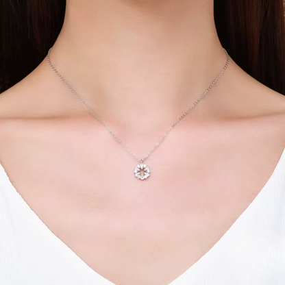 Colar Floco em Prata 925 com Zircônia