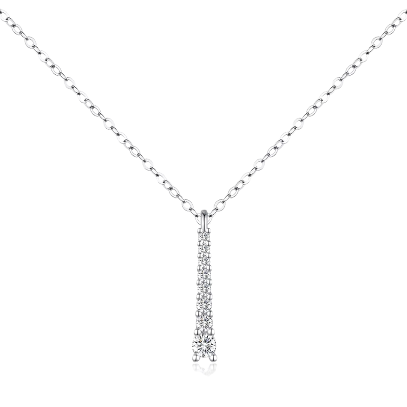 Colar Jordana em Prata 925 com Moissanite