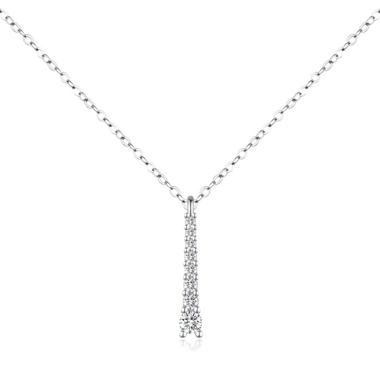 Colar Jordana em Prata 925 com Moissanite