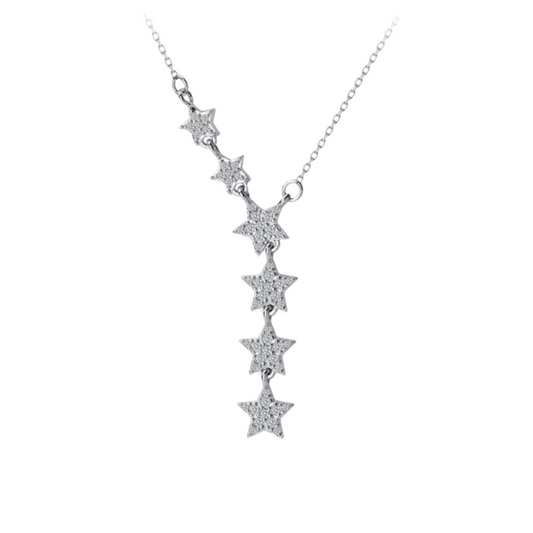 Colar Estrela em Prata 925 com Zircônias