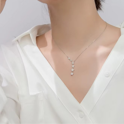 Colar Estrela em Prata 925 com Zircônias