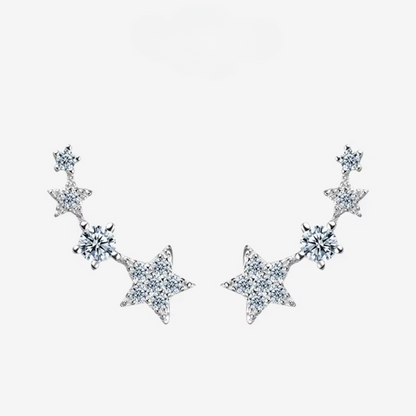 Brinco Estrela em Prata 925 com Zircônias