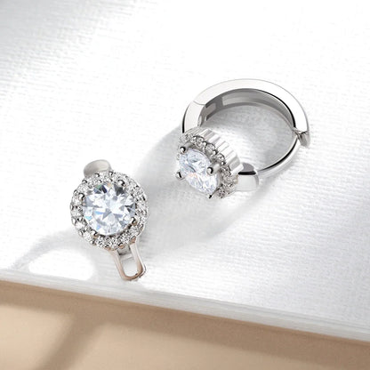 Brinco em Prata 925 com Moissanite 1ct