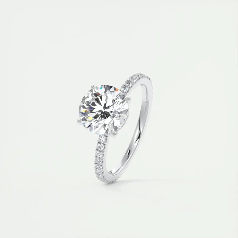 Anel Radiance em Prata 925 com Moissanite 2ct