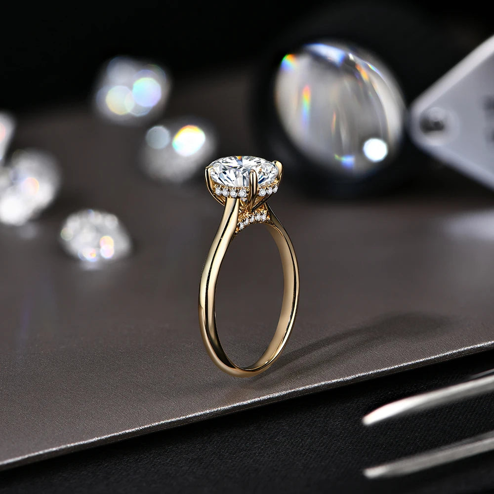 Anel Sero em Prata 925 com Moissanite 2ct