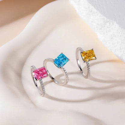 Anel Dubai em Prata 925 com Zircônia 3 ct