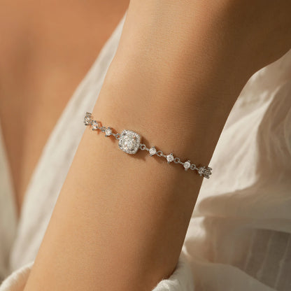 Pulseira Rainha em Prata 925 com Moissanite