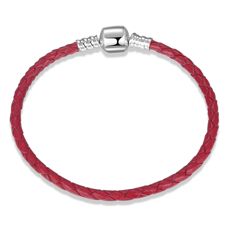 Pulseira em Prata 925 com Couro Genuíno