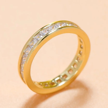 Anel Delicado em Prata 925 com Zircônia Banho 18k