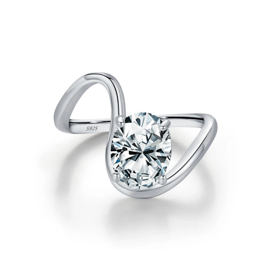 Anel Deslum em Prata 925 com Zircônia