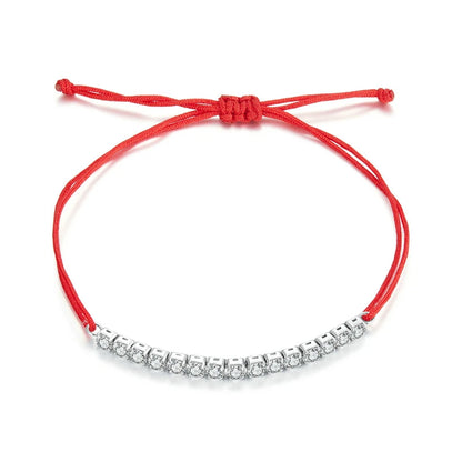 Pulseira Corda em Prata 925 com Zircônia