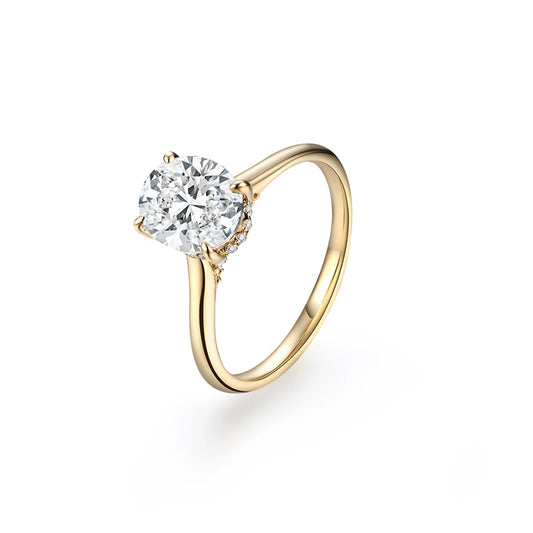 Anel Sero em Prata 925 com Moissanite 2ct