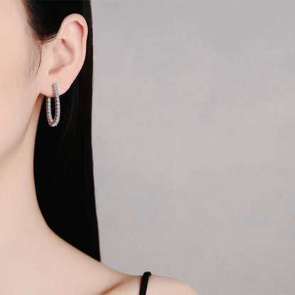 Brinco Évora em Prata 925 com Moissanite