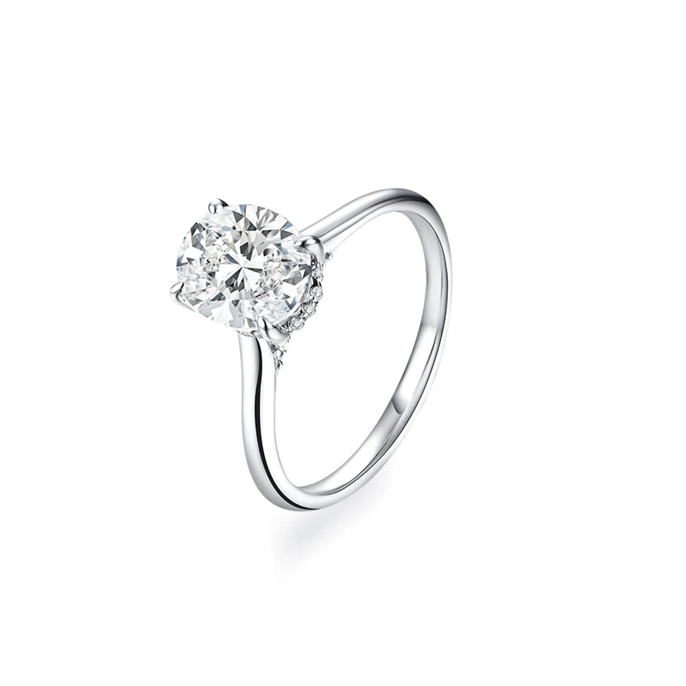 Anel Sero em Prata 925 com Moissanite 2ct
