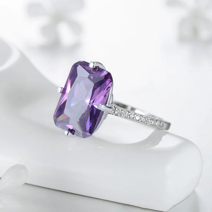 Anel Linar em Prata 925 com Zircônia