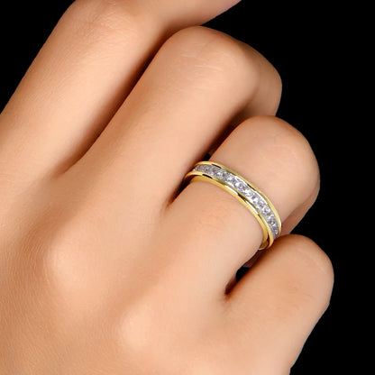 Anel Delicado em Prata 925 com Zircônia Banho 18k