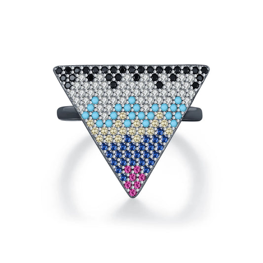 Anel Black em Prata 925 com Zircônias