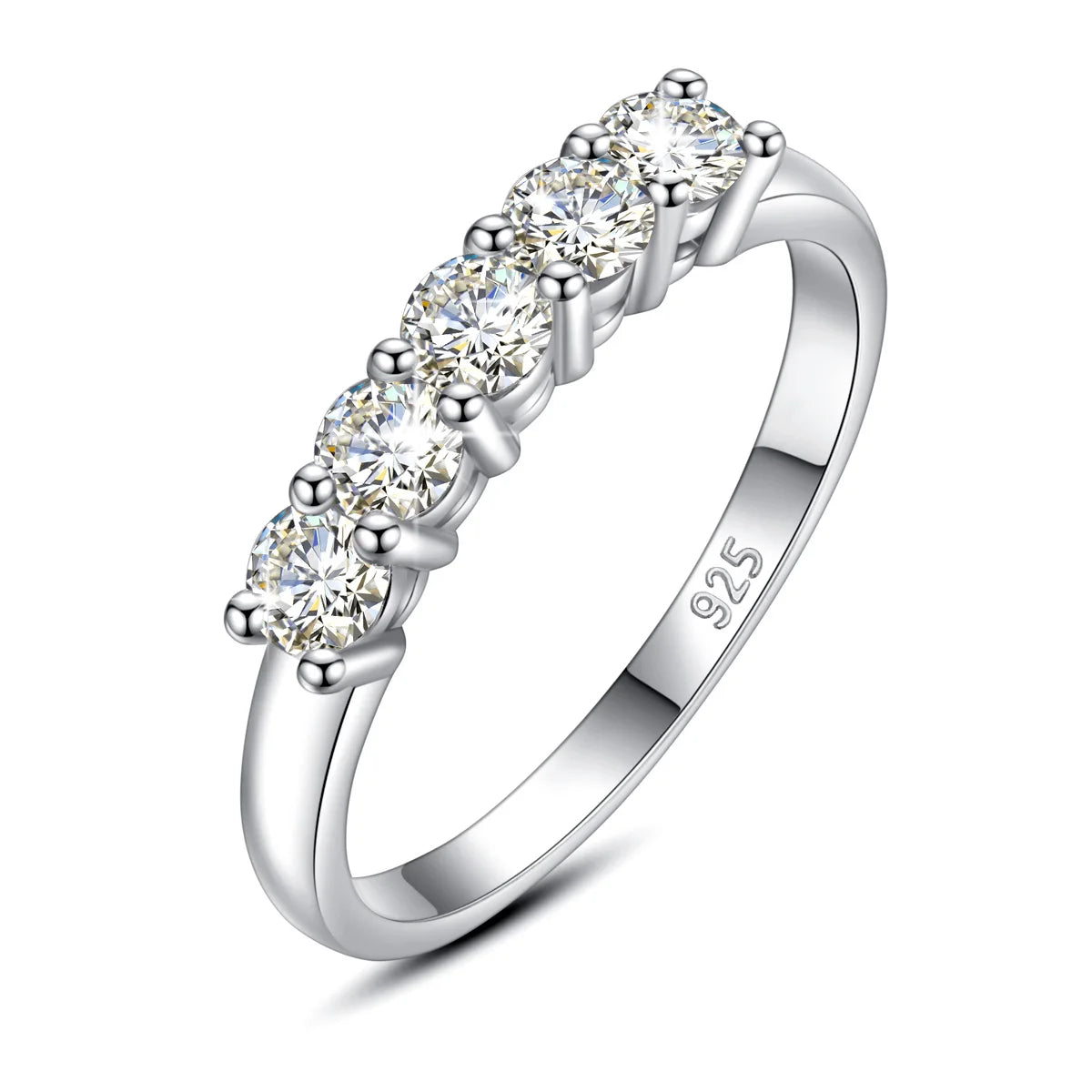 Anel Luxo em Prata 925 Banhado a Ouro 18K com Moissanite